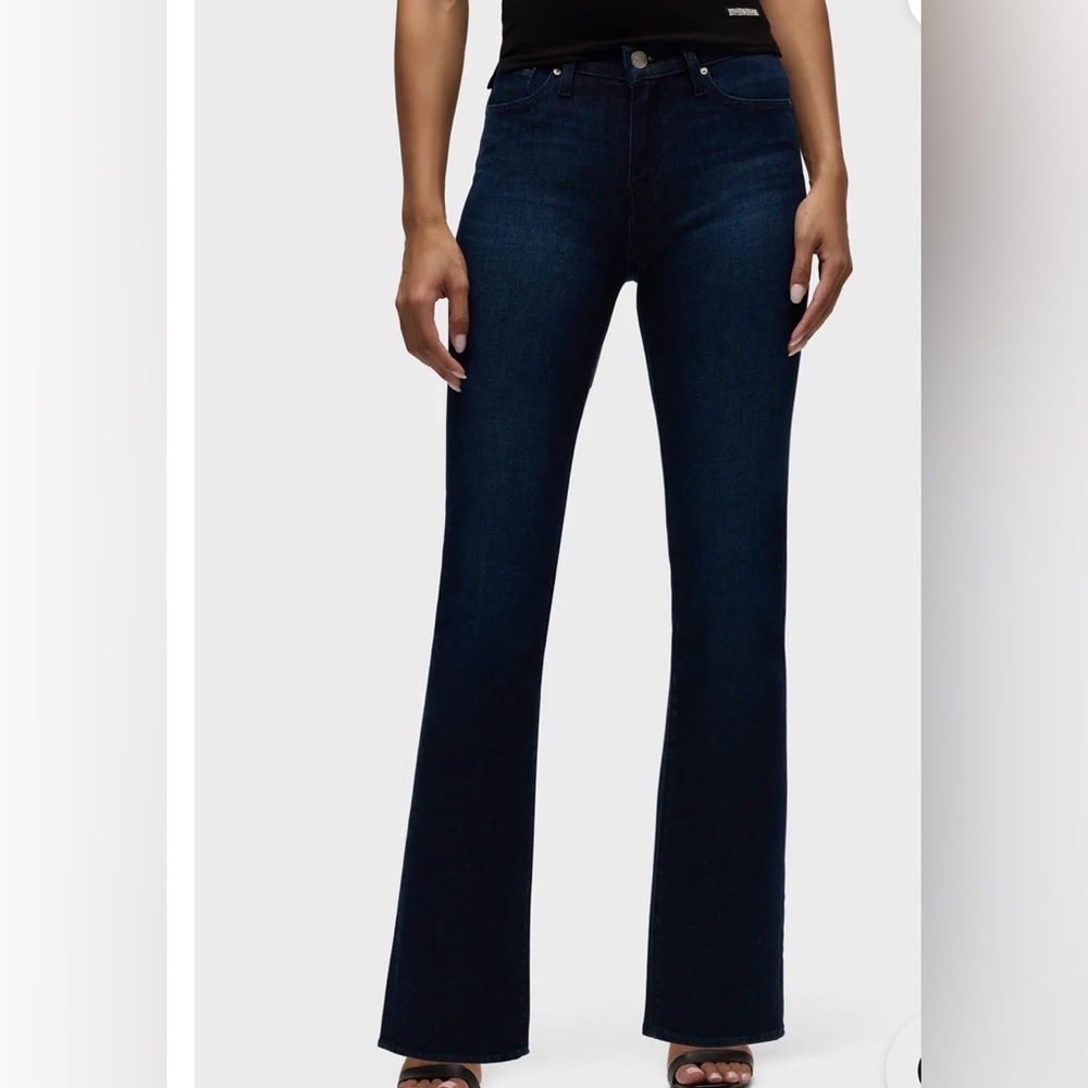 Mac and Me High Rise Stretch Boot Cut Flare Leg Dark Wash Women's Jeans Size 6